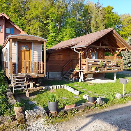 Location Type Gite, Chambre D'Hote, Meuble De Tourisme Dans Joli Petit Chalet Typique Et Ou Jolie Roulotte Type Boheme Waldighoffen Eksteriør billede